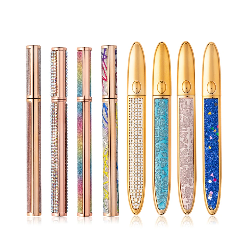private label eyelash glue pen rose gold magic eye liner lash adhesive eyeliner glue pen clear diamond lashglue pen eyeliner