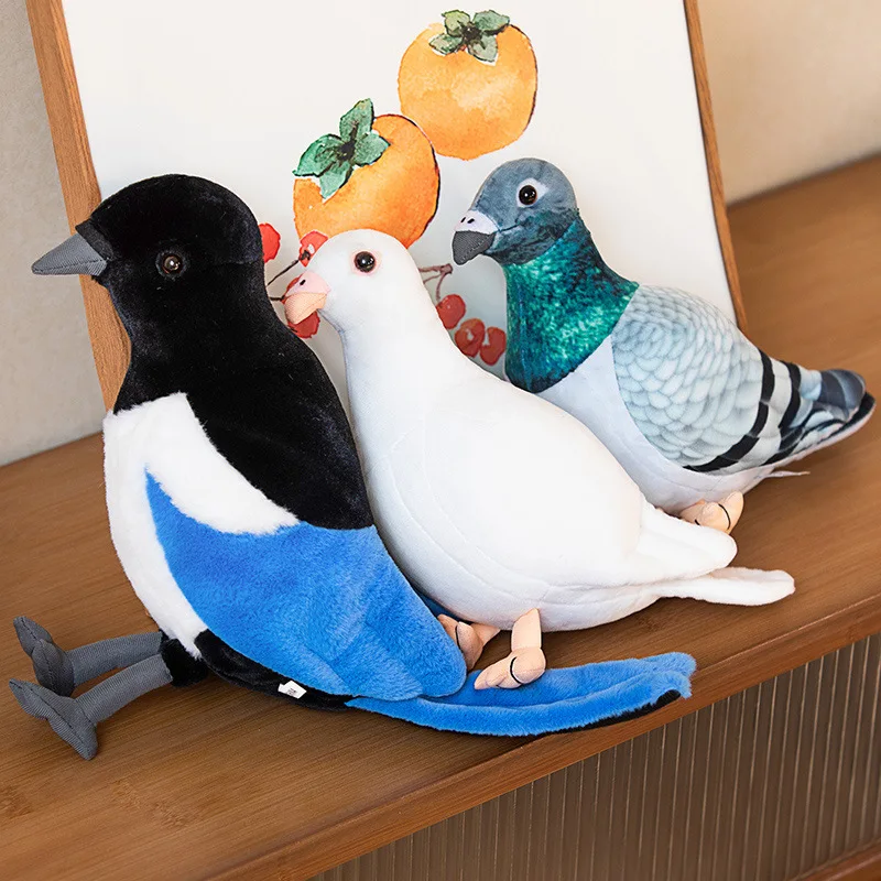 Greenmart Custom Wild Animal Plush Stuffed Bird Toys ODM Personalized 10 cm Soft Pigeon PP Cotton Filled Soft Material Label Tag
