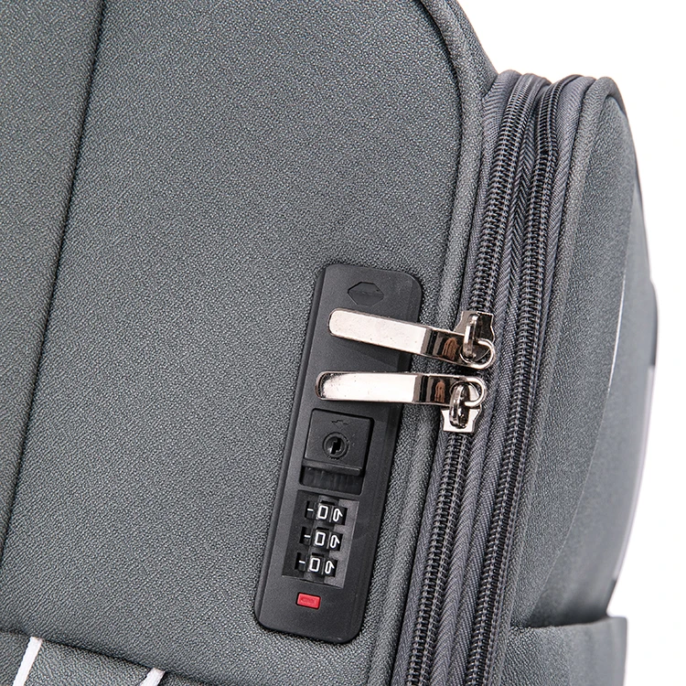 Manufacture Factory 4 Wheels Nylon Red Trolley Luggage Sets with Spinner Universal Wheel