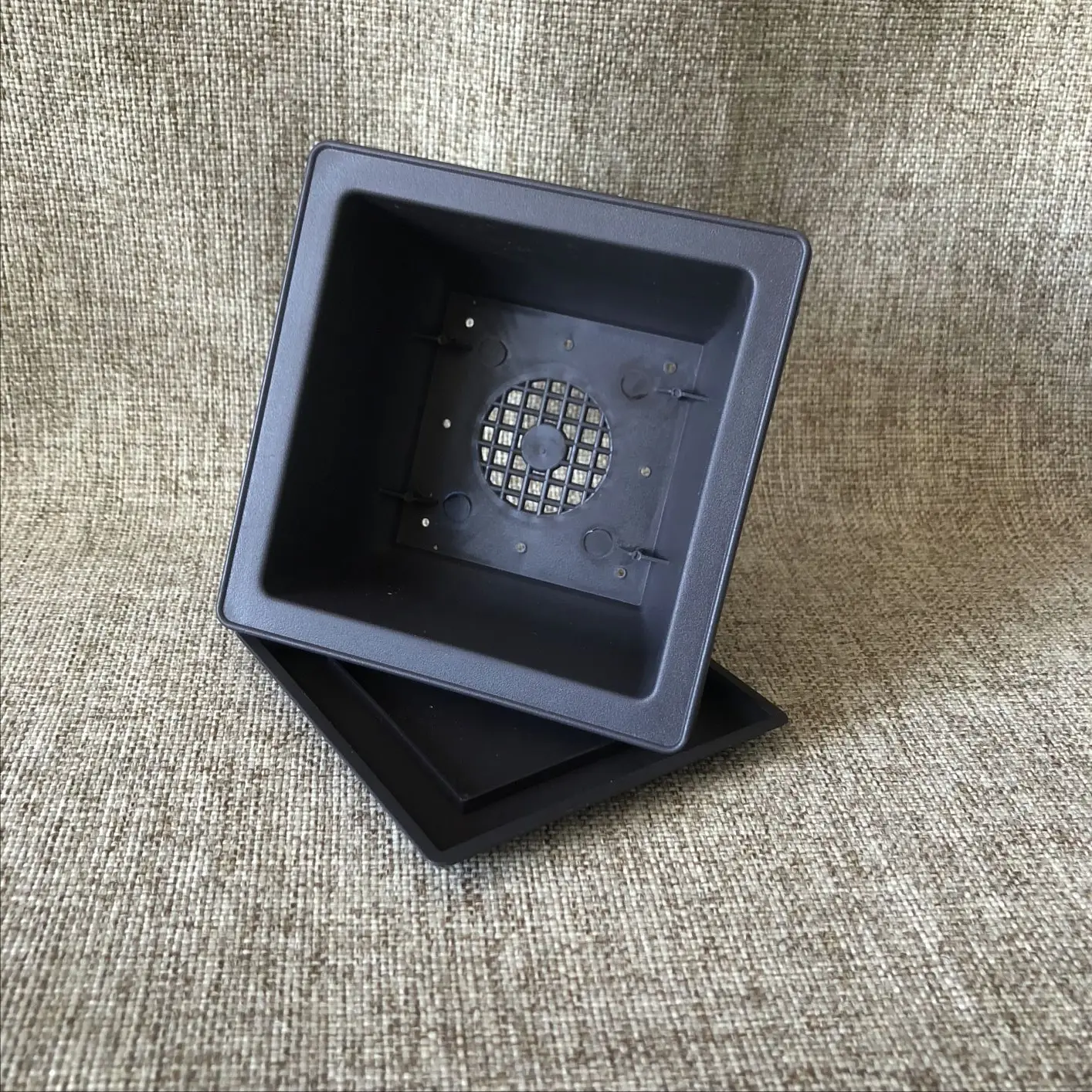 12.1*12.1*5.8cm 350ml square bonsai flower pots succulent planter flower pot plastic purple clay pot