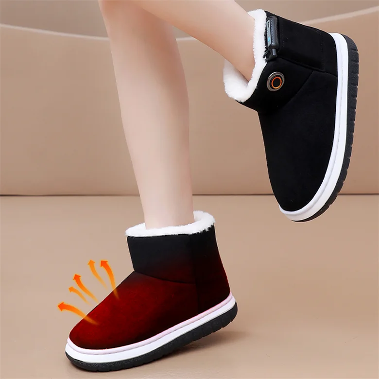 Elegant Fashion Electric Heated Shoes Fitness Heating Walking Shoes Boots For Cold Weather