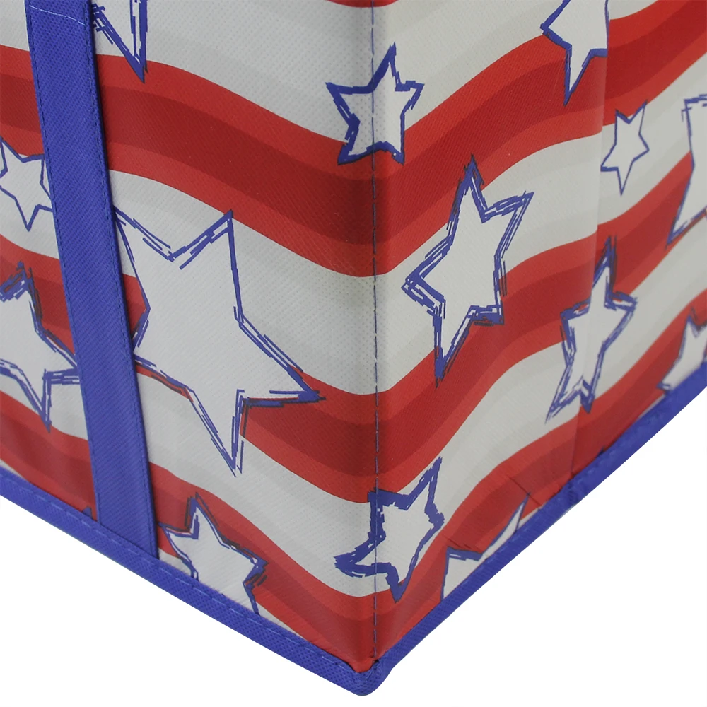 Wholesale Cube Folding Toy Kids Storage Box Pentagram Print  Hanging Fabric Storage Boxes Box Organizer Basket Bags