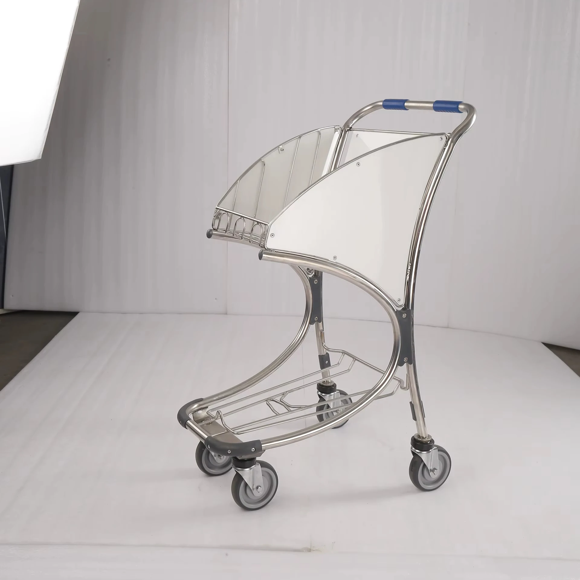 High quality Four-wheeled stainless steel airport trolley