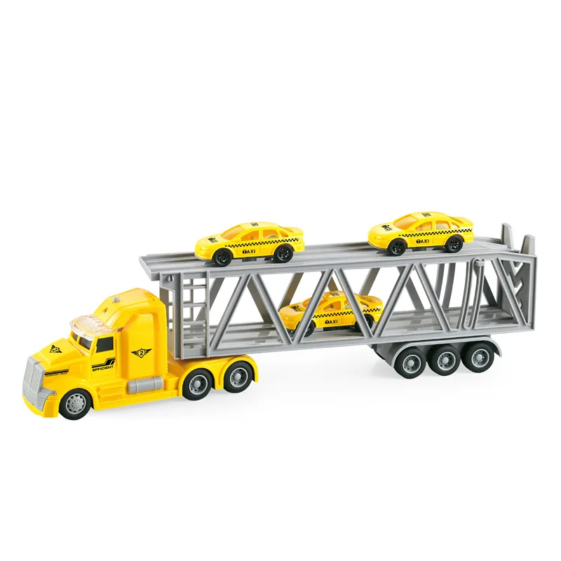 Simulation Plastic Construction Truck Vehicle Toys Friction Sound Light Transport Truck