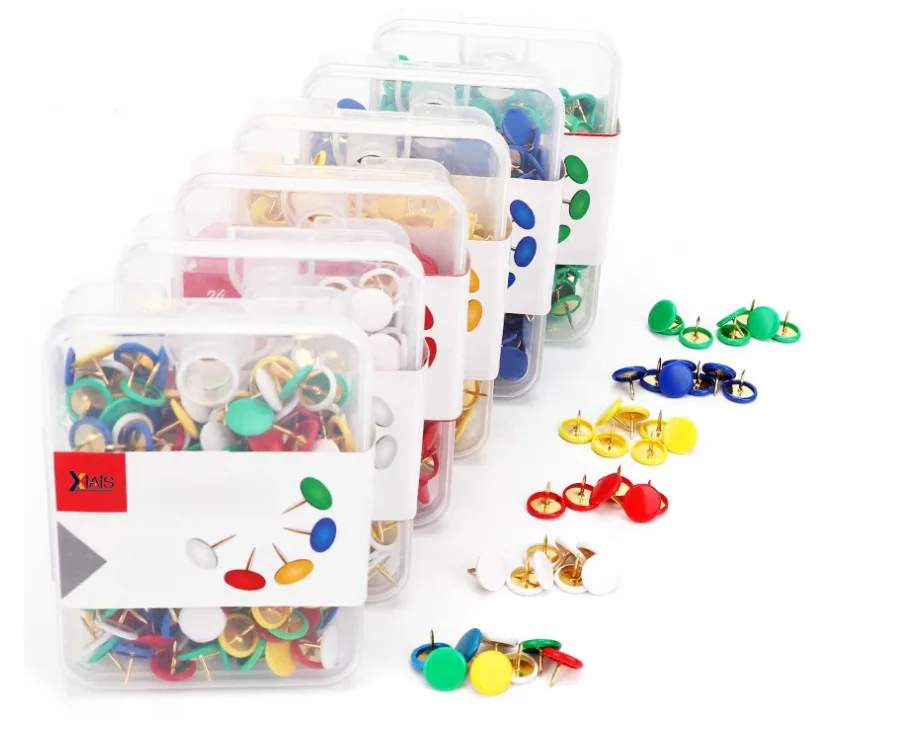 Color Thumbtack Press Set Tablecloth Wallpaper Tack Round Nail Creative Photo Wall Plastic Thumbtack
