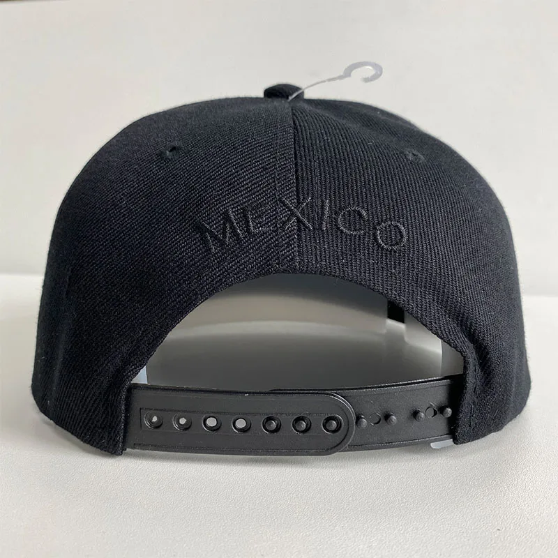 Fashion 6 panels Gorras 3D Embroidered Mexican License plate Flag Flat eaves License plate Hat Custom Snapback hat