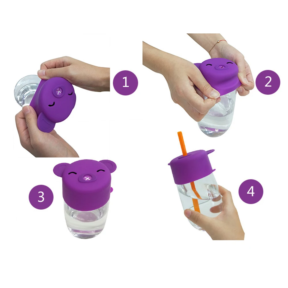 2022 NEW silicone lid drink protection Cup Lids Cover Reusable Babies Toddlers Silicone Drink Cup Mug Cover Lids for kids