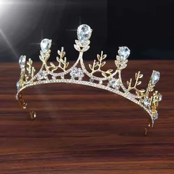 Handmade Crown Crystal Drop Diamond Wedding Bridal hair accessories