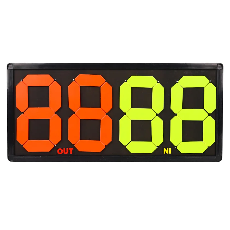 Portable 4-Digit Manual Scoreboard for Outdoor Sports Multipurpose Manual Soccer Football Substitution Board Training Equipment