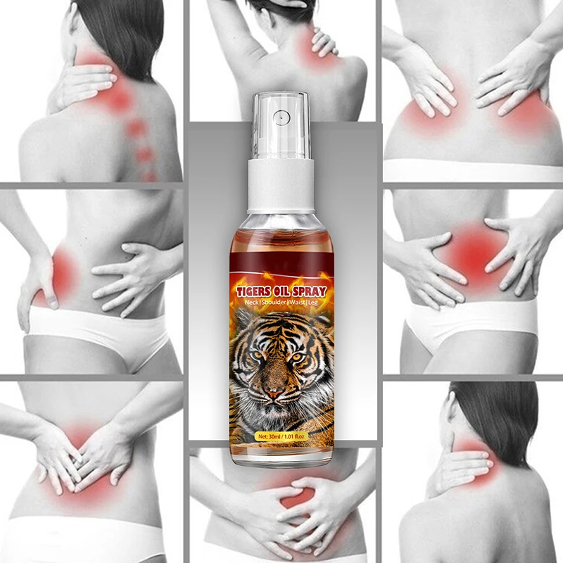 hot selling 30ml tiger oil spray ointment relaxes muscles knee muscle joint pain relief spray patch