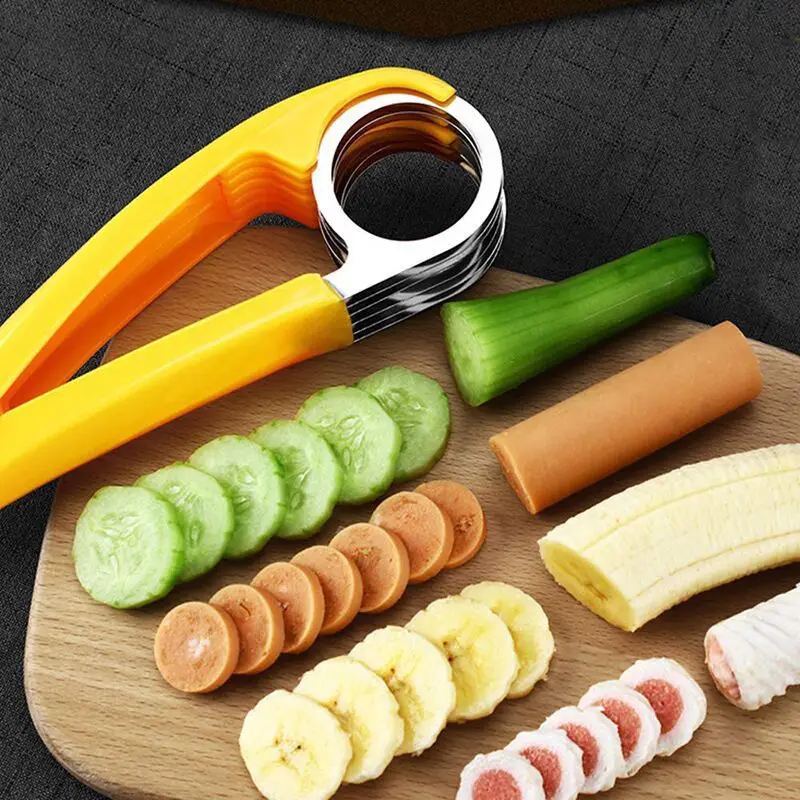 Fashion Multi-function Vegetable Fruit Banana Slicer Small Ham Sausage Cucumber Cutting Creative Melon Cutter