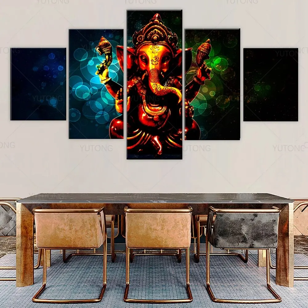 Modern Printed Home Goods Living Room Wall Art Canvas Hinduism Indian Lord Shiva Oil Painting