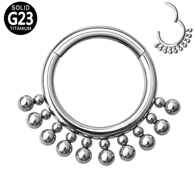 GZN Implant Grade ASTM F136 Titanium Piercing Fashion Jewelry Circle Nose Rings Piercing G23 Body Jewelry for Men Women