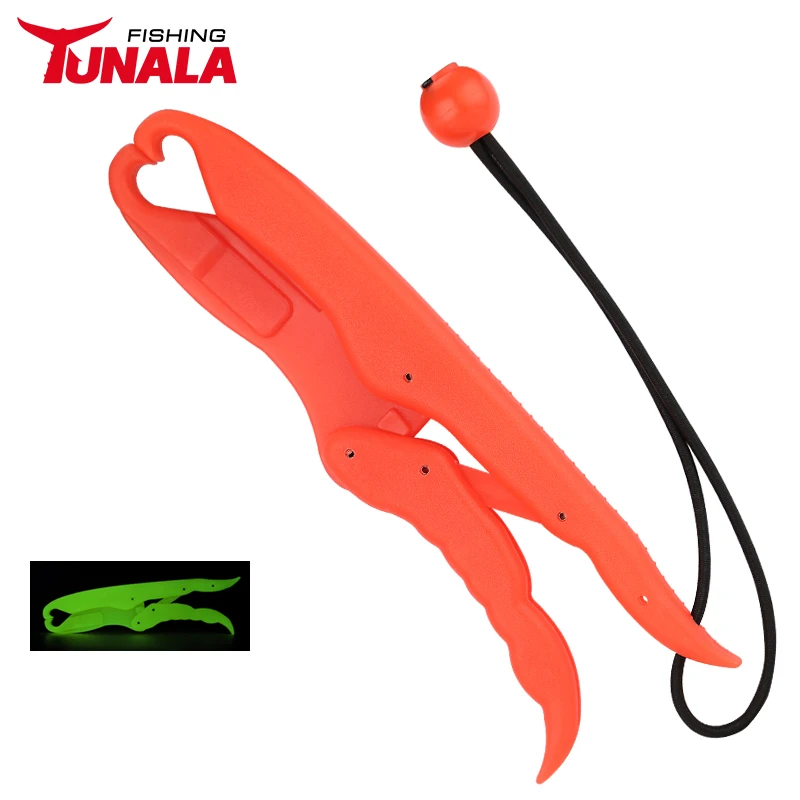 Fish Gripper Saltwater Plastic Catfish Grabber Gripper Tool Fish Grips with Lanyard
