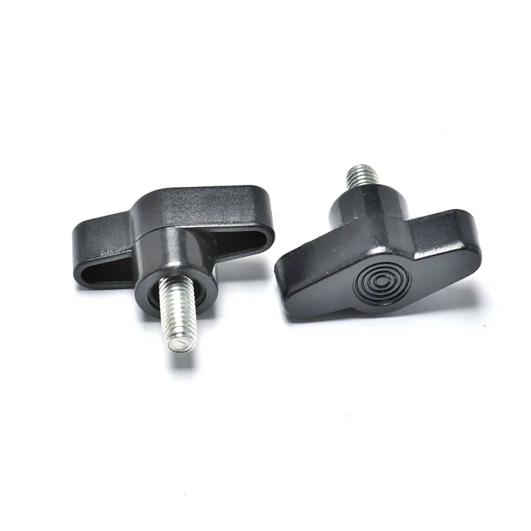 Wholesale M6 Plastic Black T Shape Handle Wing Head Clamping Knob Thumb Screw M7