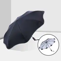 golf umbrella new design Safety Round Corner umbrella with logo prints for promotion gift use straight umbrella manufacture
