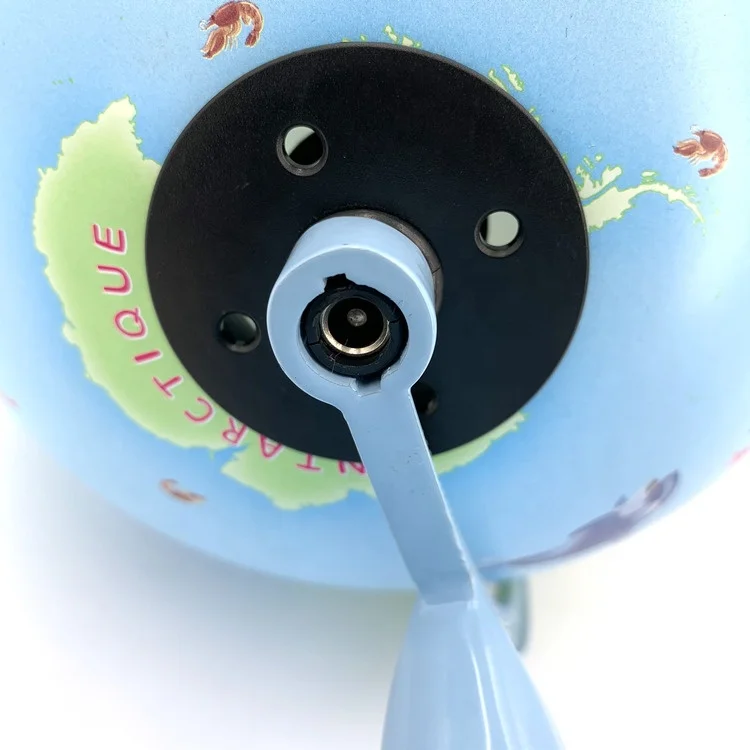 7' Blue Cartoon Animals Plastic Pvc World Globe with Lamp for Children Teaching