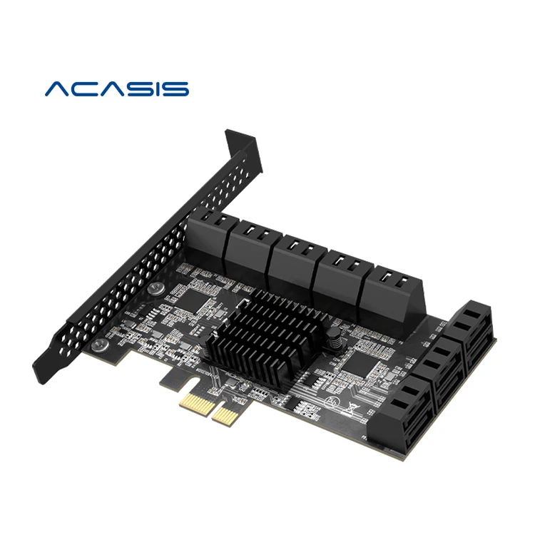  16 Port SATA 3 PCI Express Expansion Card to PCI-E Controller PCIE X1 SATA3.0 6Gb Adapter Add On Cards for HDD