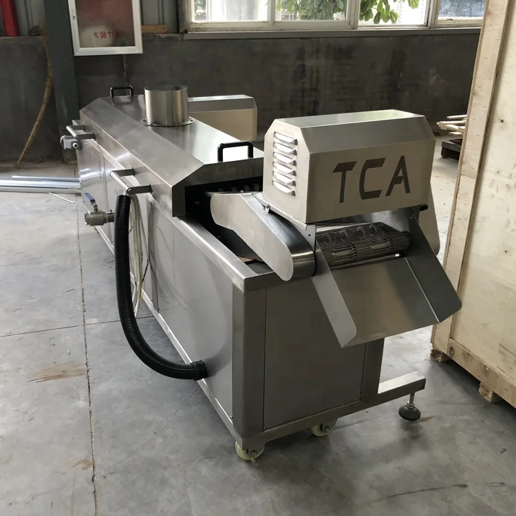 ТСА 100-200KGH SUS 304 небольшой фритюрница непрерывного курица самородок обжарочная машина самородки гамбургер patty непрерывной Жарки пончиков