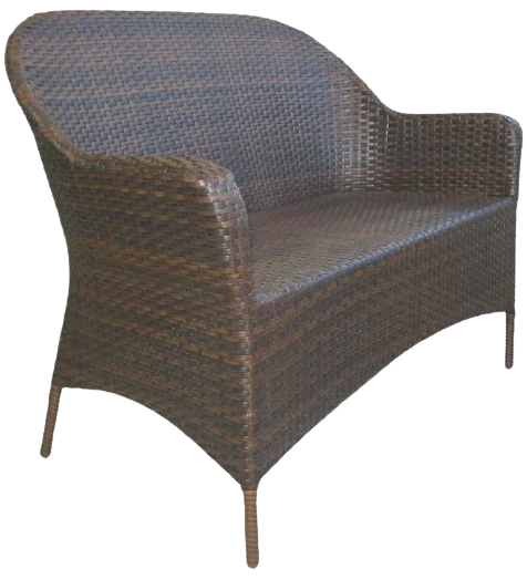 Synthetic rattan wicker outdoor garden bench chair plastic hotel swimming pool benches