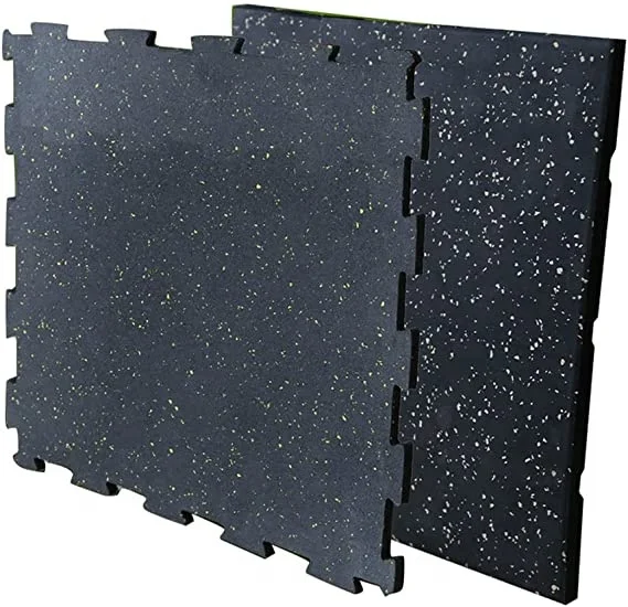 High Density Epdm Rubber Granule Flooring Tiles 50*50*2.5cm Rubber Tiles Flooring Interlocking Puzzle Mat for Gym