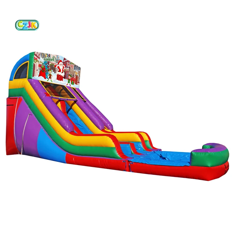 
inflatable bouncy house castle with christmas tree house musical castle with water christmas inflatable slide 