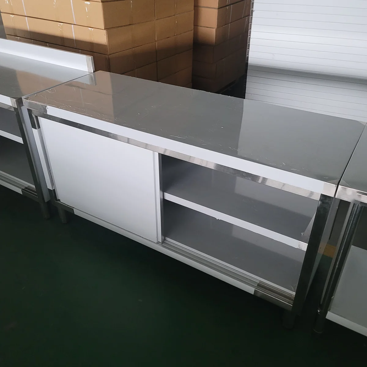 restaurant commercial kitchen equipment stainless steel hot cupboard storage kitchen worktable cabinet