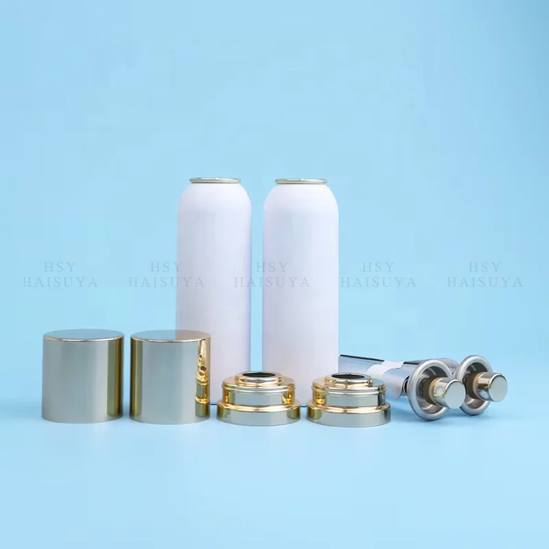 Wholesale 20ml50ml120ml250ml300ml mini empty inhaling aluminum valve aerosol body spray cans nozzle cap fragrance antiperspirant