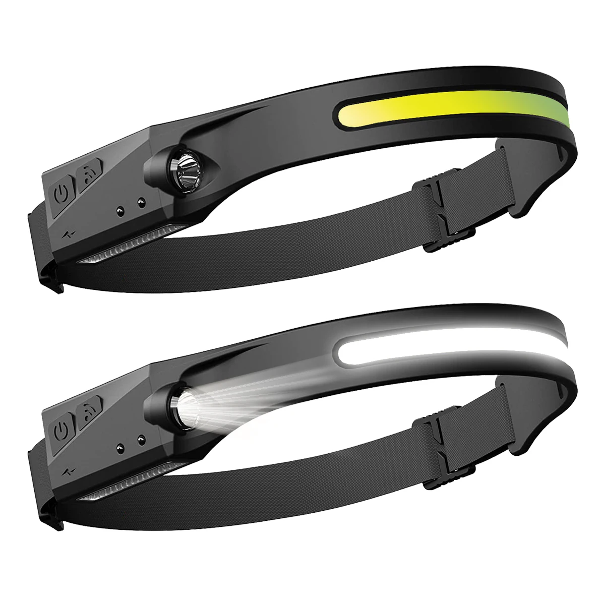 Silicone Miner Head Flashlight Portable Head Lantern Durable Cob Led Headlamps For Night Hunting