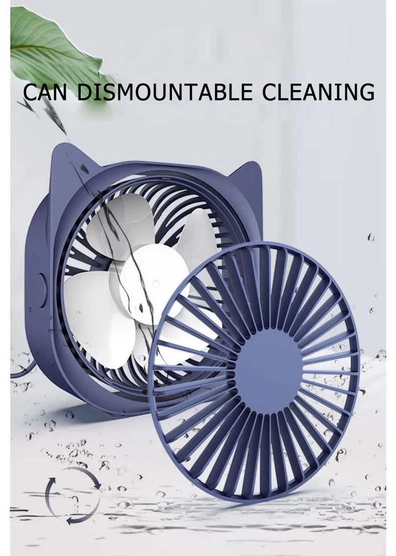 
New Fashion 2020 Cute Cat Animal Design USB Mini Table Fan Portable Super Cool Fan for Home Office 