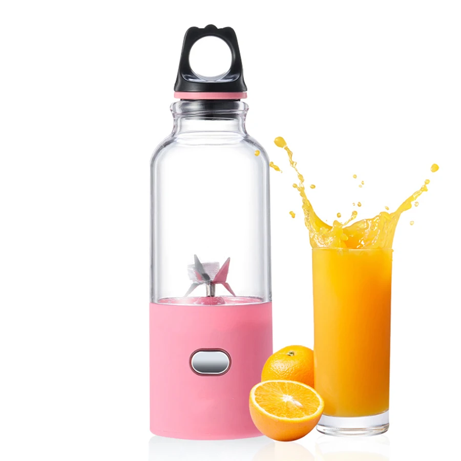 Portable Blender Personal Mixer Fruit Rechargeable with USB 6 Blades for Smoothie Fruit Juice Milk Shakes 500ml