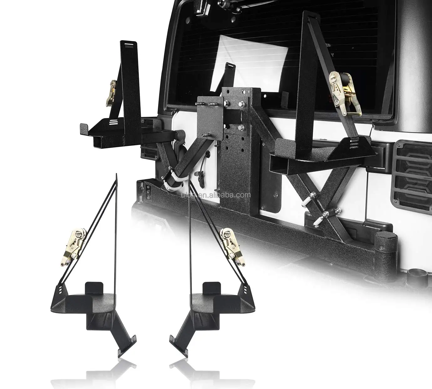 Car Accessories Spare Tire Jerry Can Mount Fit 5.3 Gallon for Jeep Wrangler JK & Unlimited 2007-2018