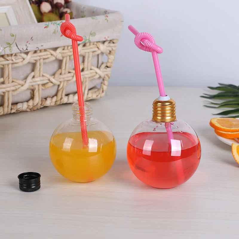 High quality 250ml PET  Transparent Plastic Bottle Ball Shape  Plastic Juice Bottles
