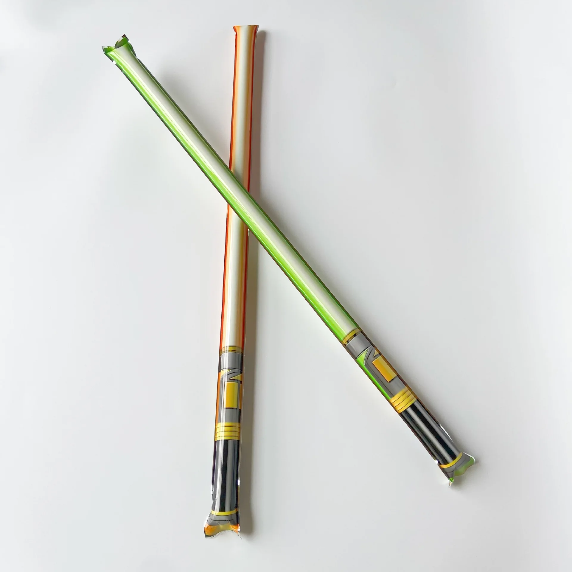 Wholesale 70CM Self Inflating Balloons Refueling Rod Boosts PK Laser Rod Long Stripe Foil Balloons