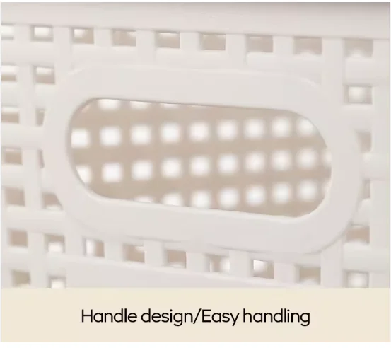 Nissen Hot sells durable desktop plastic storage containers Stackable storage baskets, plastic storage baskets with bamboo LIDS