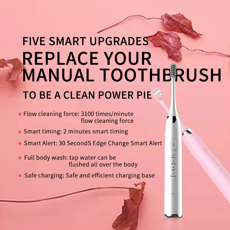 
Betters2021 Hot-Selling Newest Sonic Electric Toothbrushes for Adults Kids Smart Timer Rechargeable Whitening Toothbrush 