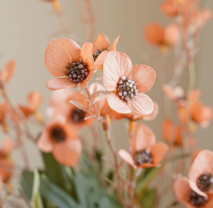 Artificial Flowers Wildflowers  Faux Simulation flowers Chimonanthus pentagonal wild hydrangea for wedding party Home Decor