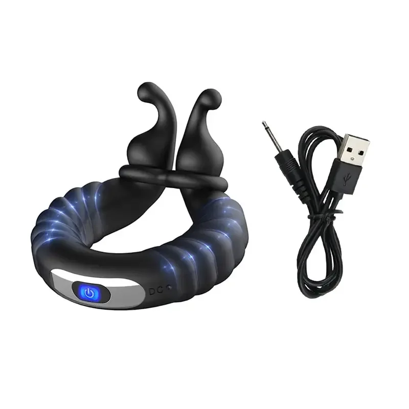 LOVE Sex Toys Pleasure Anal Penis Ring Vibrator Prostate Massager Vibrating Cock Ring Taint Stimulator with Mini Bullet