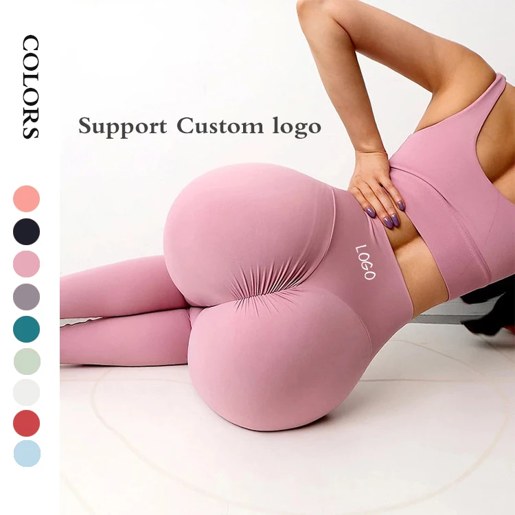 European and American style peach push up bodybuilding high waist beautiful hip sports tight seamless hip yoga pants