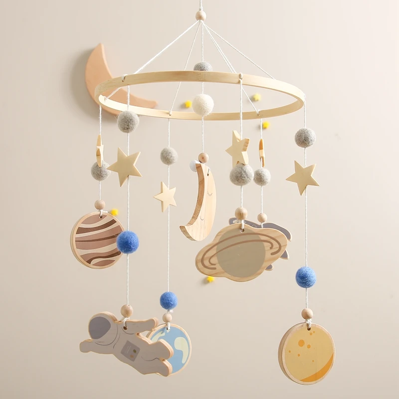 New Handmade Hanging Toys Nursery Baby Mobile Felt baby Crib Mobiles Astronaut