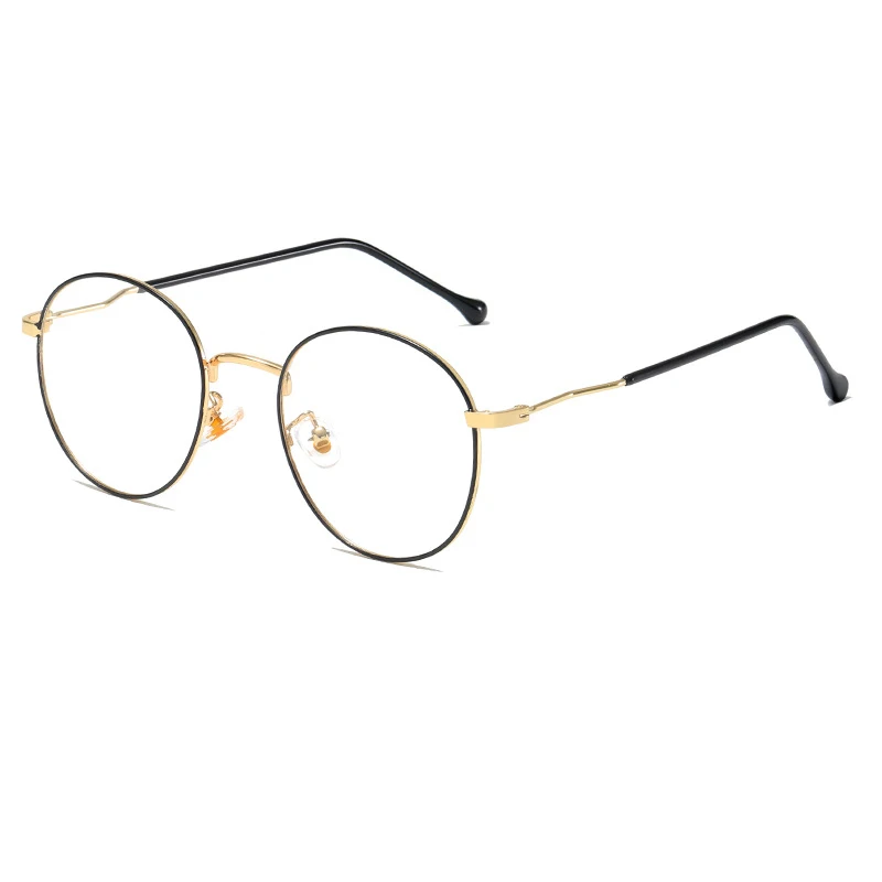 Cheap Wholesale Round Metal Myopia Optical Frame Blue Light Blocking Photochromic Eyeglasses Frames