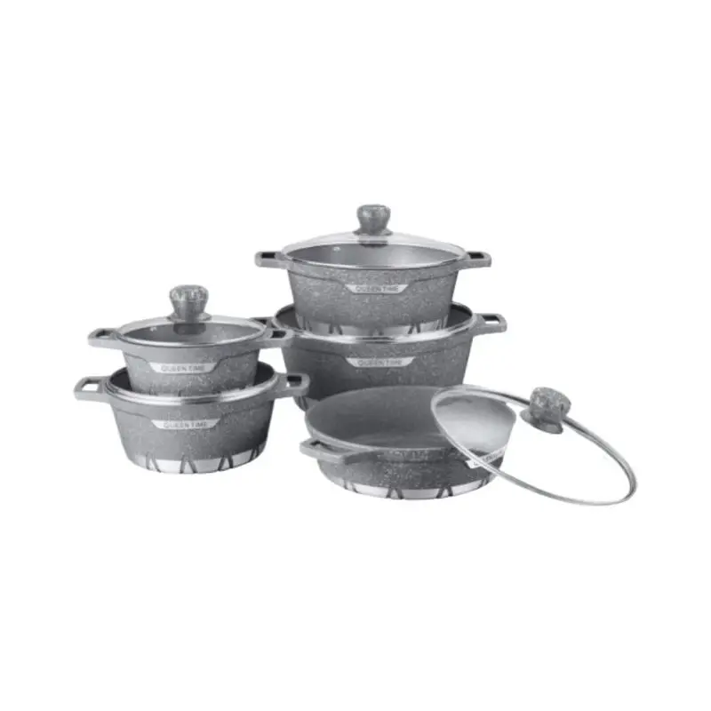 Home Party 10pieces Die Cast Granite 20/24/28/32/28cm Cookware Set Traditional Chinese  Cookware Set Non-Stick