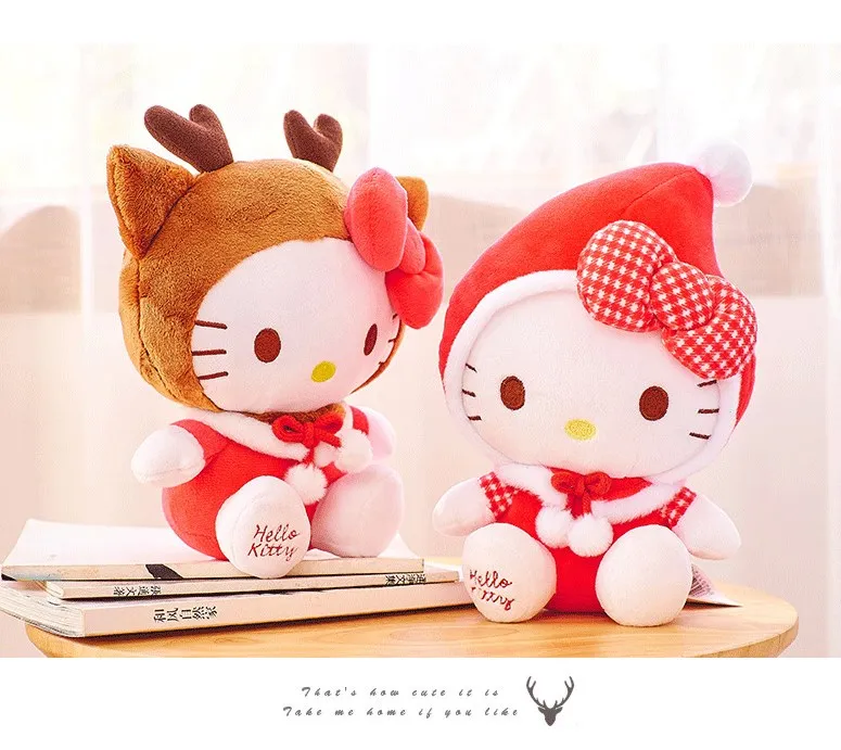 Xmas Kt Cat Doll Hi cat Plush Toy Sourcing Agent Christmas Gift White The kat Plush Toys Kt Cats Easter Kitty Stuffed Dolls