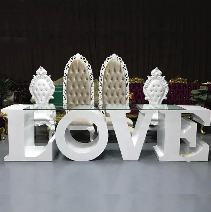 
Wedding Love Baby Number Table Supplier Wedding Backdrop Letter Table With Glass Supplies 