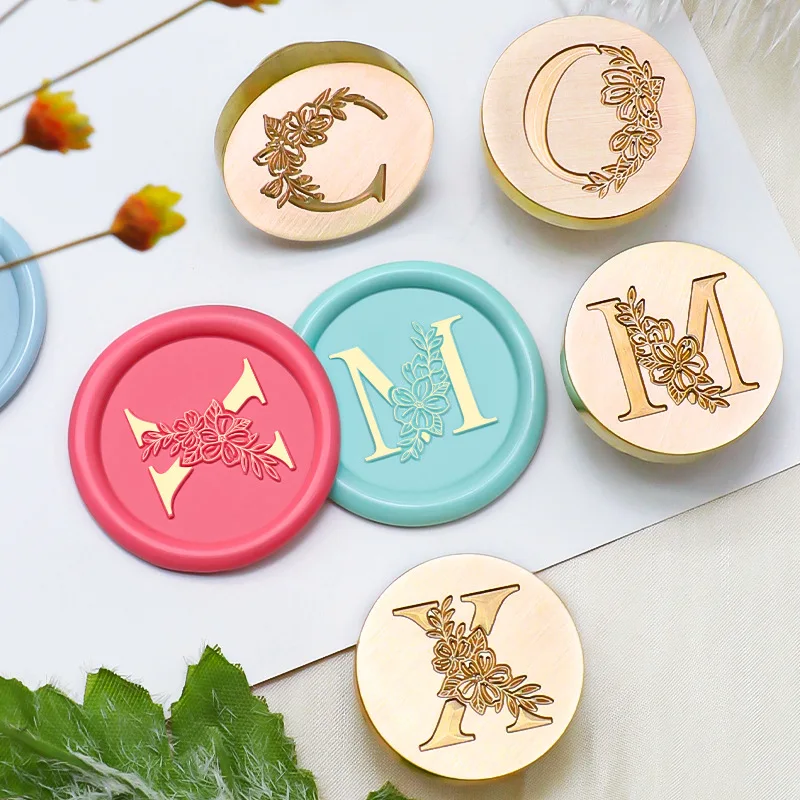 Alphabet Seal Vintage Retro Copper Metal Brass Letter Head Initial Classic Sealing Stamp Seal Stamp