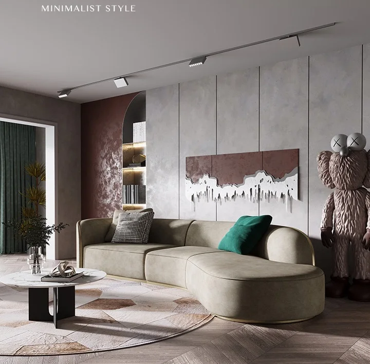 Professional new technology fabric living room sofa modern corner modular sofa