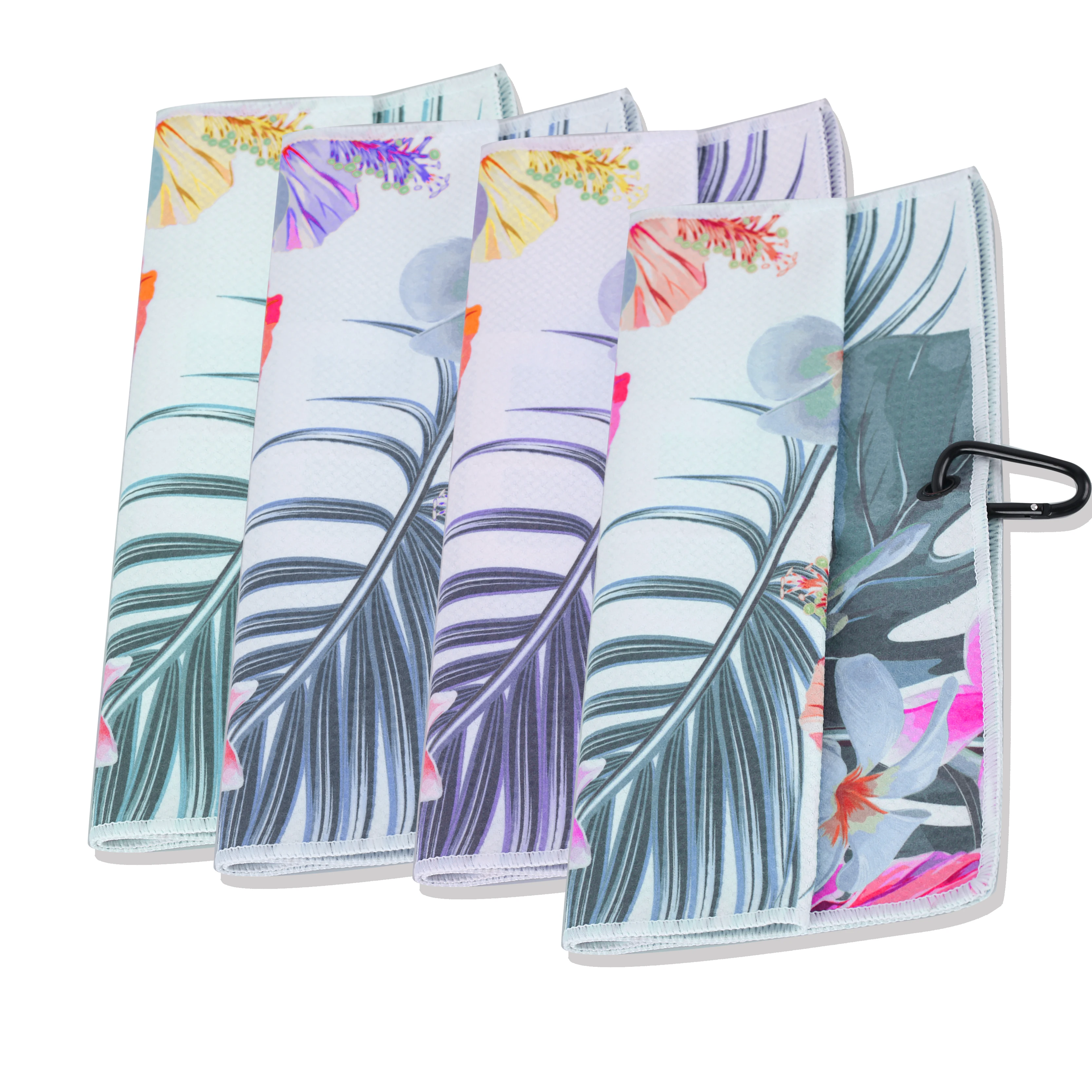 Personalized Designs High Quality Material Custom Printed Microfiber Waffle Weave Golf Towels