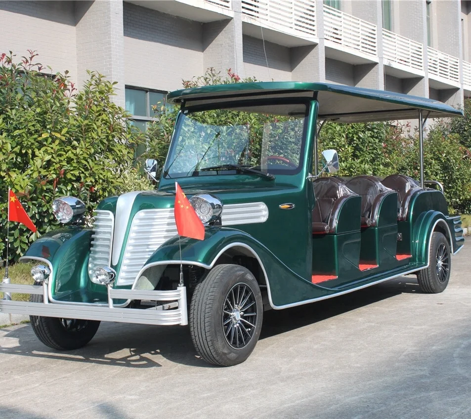 
12 пассажирские класса «Люкс» с батарейным питанием классический челнок Электрический экскурсионный электромобиль 