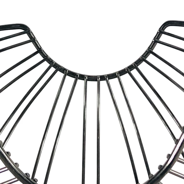 Popular Black Nickel Wire Metal Banana Wire Bowl  In Oval Shape Fruit Storage Baskets