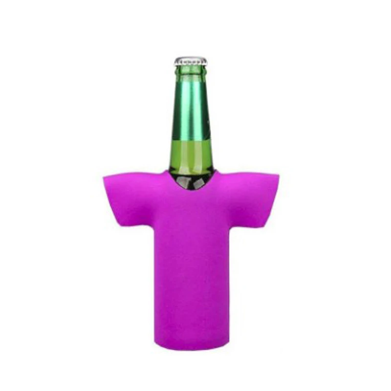 T shirt shape Beer Can Coolers sleeve  Collapsible Foam Soda Cover Coolies customized logo